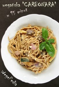 Wegańskie spaghetti carbonara fit - prosty i najlepszy przepis