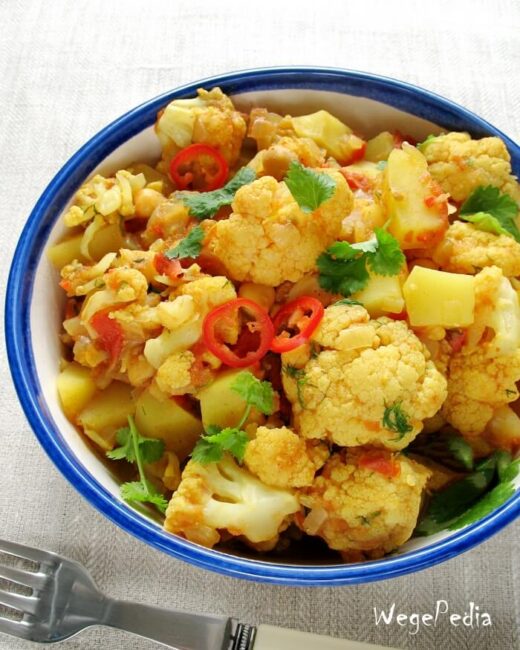 Aloo gobi - kalafior z ziemniakami po indyjsku