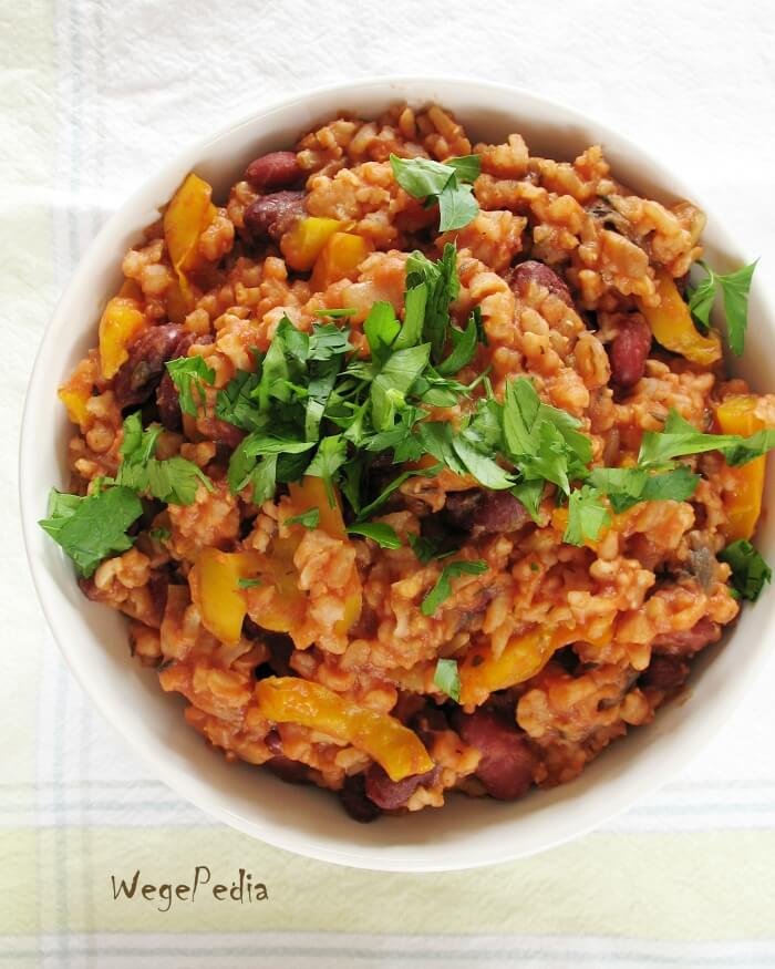 Jambalaya bez mięsa – ryż z warzywami po kreolsku
