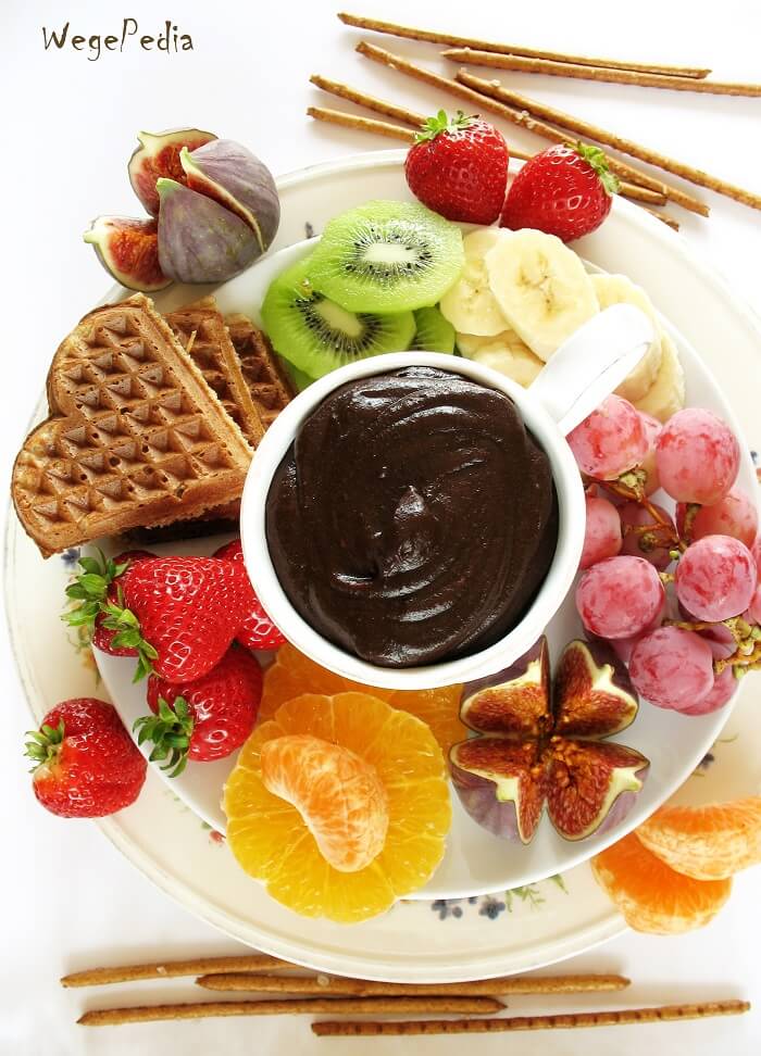 Fit FONDUE czekoladowe z owocami, na zimno, wegańskie
