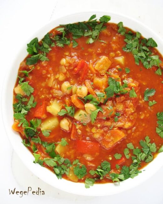 Harira - marokańska zupa z ciecierzycą i ziemniakami
