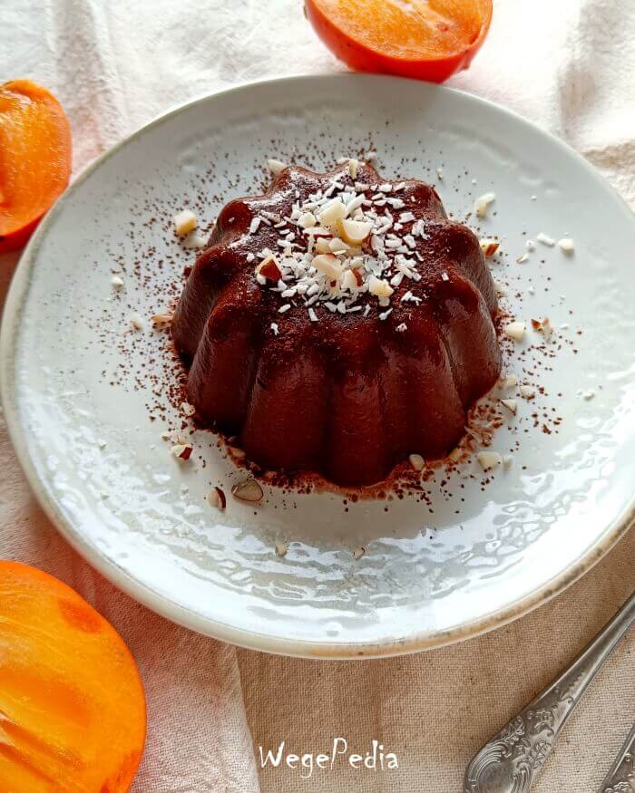 Deser z kaki i kakao - szybki pudding z 2 składników
